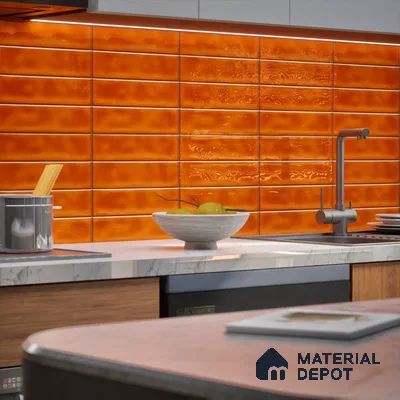 Faux Subway  Tile TL 07256 C Sintra 1005 1 ft x 1 ft Ceramic Glossy Finish - 9 mm  | 2 mm Spacer is Mandatory | Please Expect a Slight Variation of Pattern